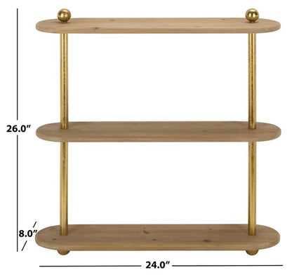 Buozzi 26 in. Fir Wood Wall Shelf
