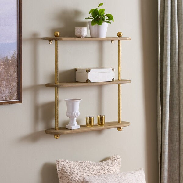 Buozzi 26 in. Fir Wood Wall Shelf