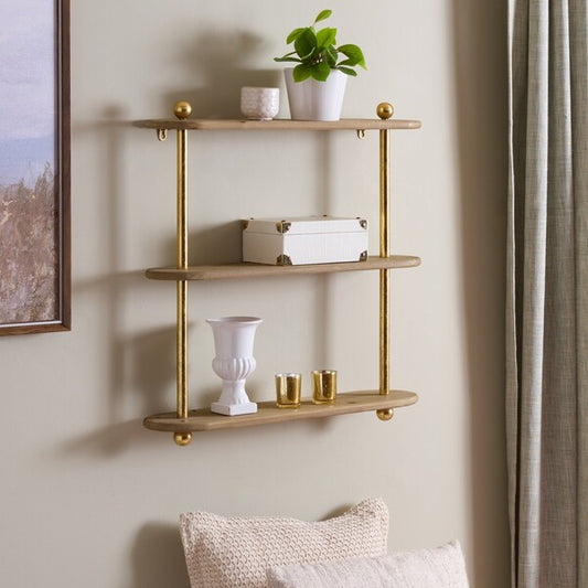 Buozzi 26 in. Fir Wood Wall Shelf