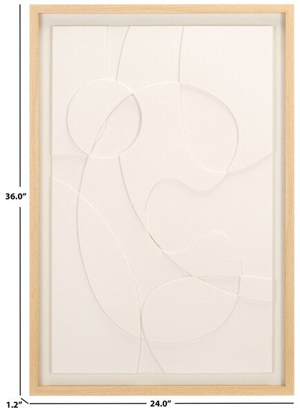 Traces in Snow 36 in. Framed Dimensional Art