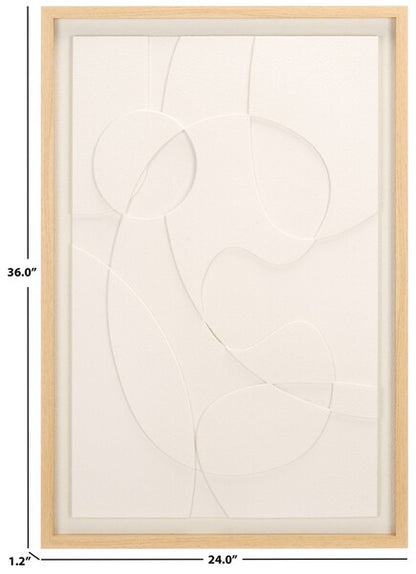 Traces in Snow 36 in. Framed Dimensional Art