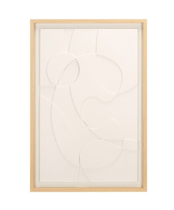 Traces in Snow 36 in. Framed Dimensional Art