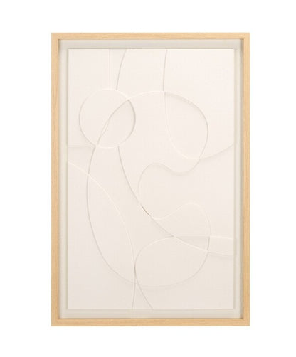 Traces in Snow 36 in. Framed Dimensional Art