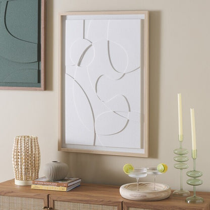 Traces in Snow 36 in. Framed Dimensional Art