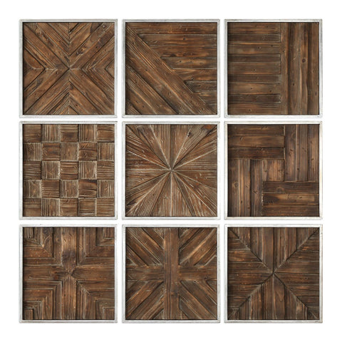 Narve 13 in. Wood Wall Decor - Set of 9