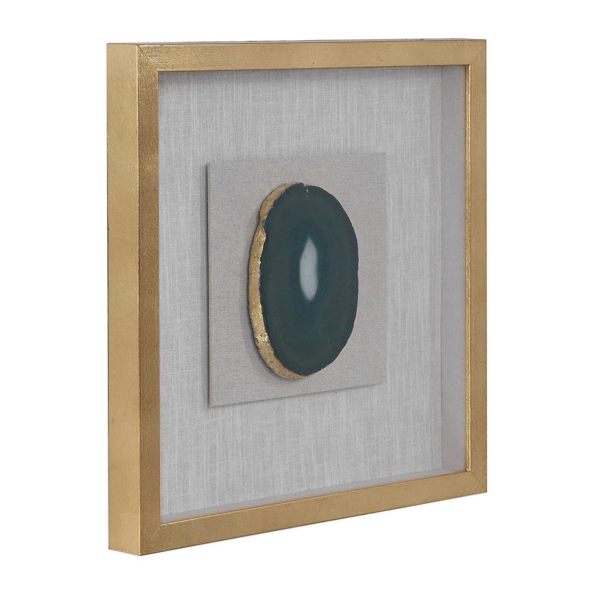 Emerald Green Natural Stone 20 in. Framed Art