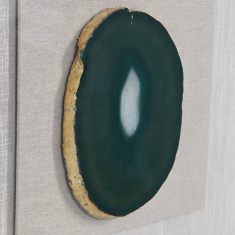 Emerald Green Natural Stone 20 in. Framed Art