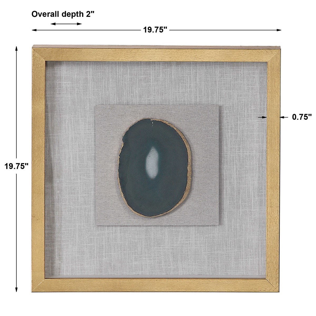 Emerald Green Natural Stone 20 in. Framed Art