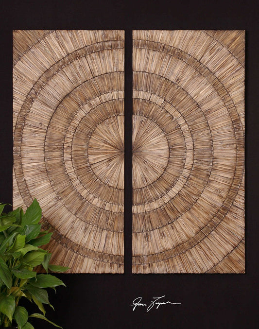 Othniel 52 in. Wood Wall Art - Set of 2