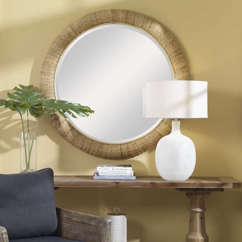 Margot 47 in. Round Mirror - Natural