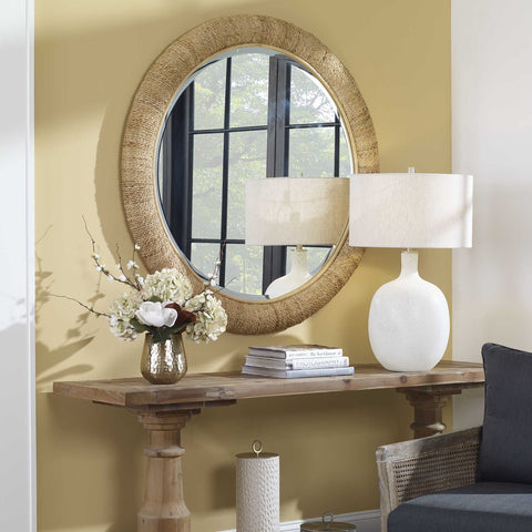 Margot 47 in. Round Mirror - Natural