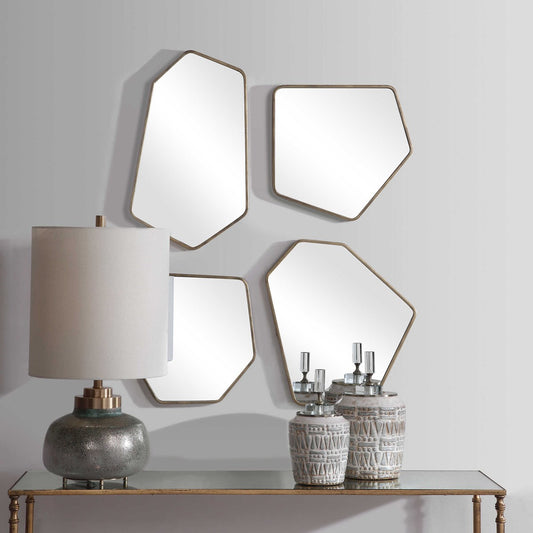 Nouvel 20 in. Gold Mirrors - Set of 4