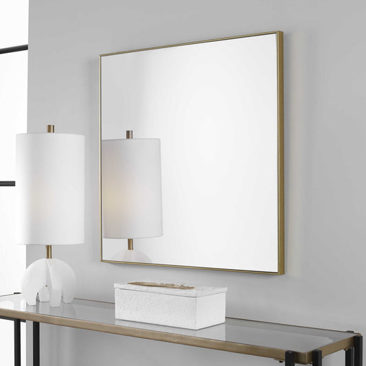 Amo 28 in. Square Mirror - Gold