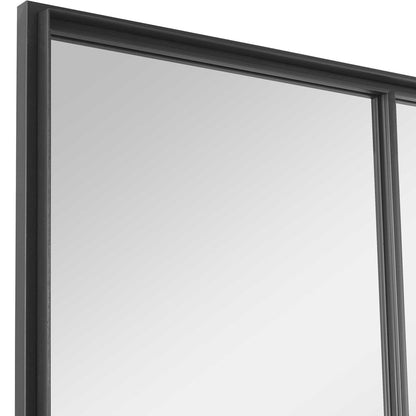 Wrought Iron 60 in. Black Mirror