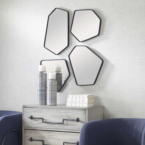 Nouvel 20 in. Black Mirrors - Set of 4