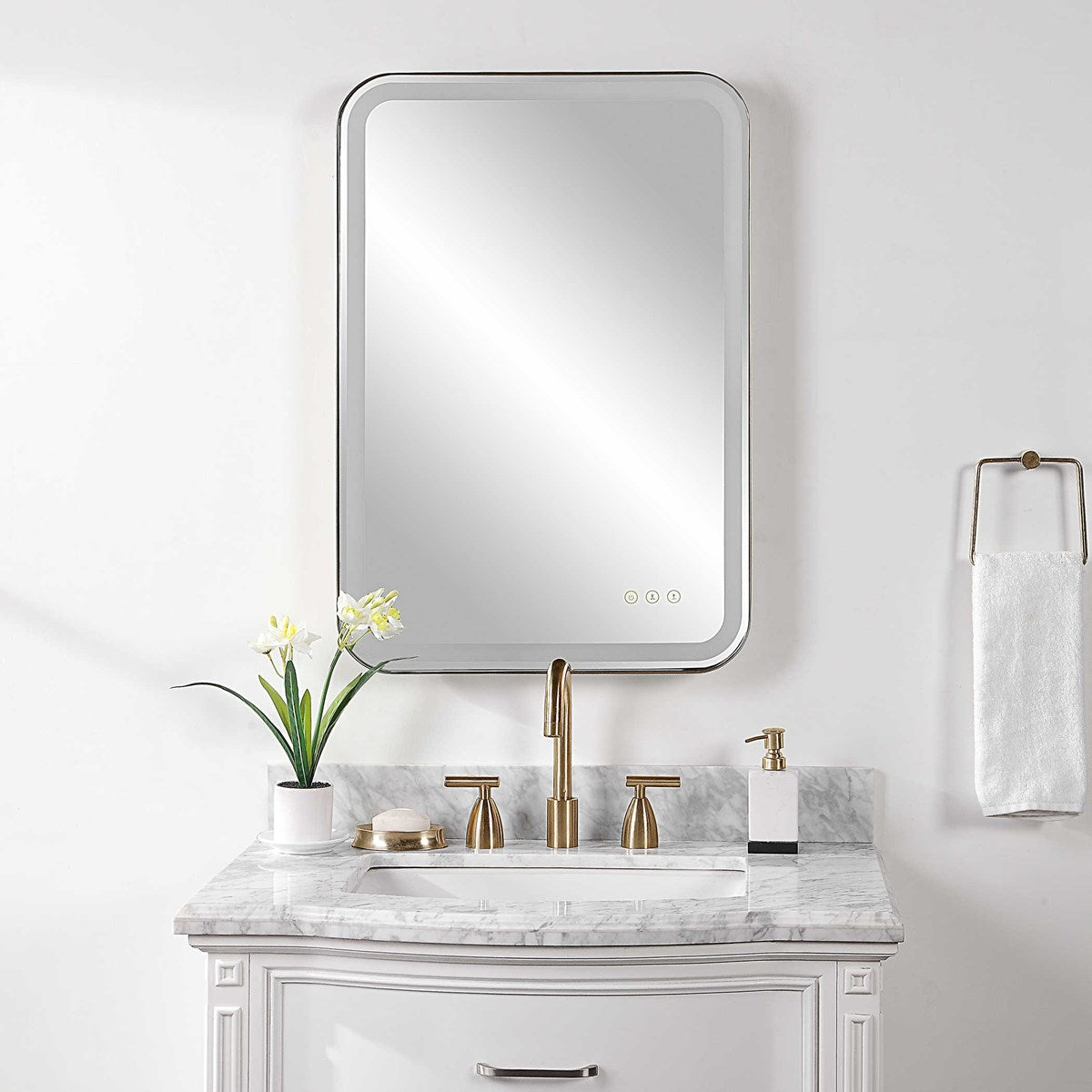 Bijou 32 in. LED Vanity Mirror - Black