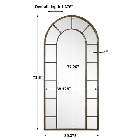 Paola Oversized 79 in. Arch Mirror