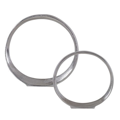 Chieti Ring Nickel Sculptures - Set of 2