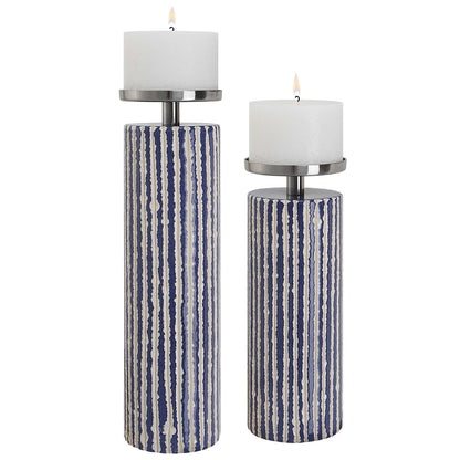 Cobalt Candleholders