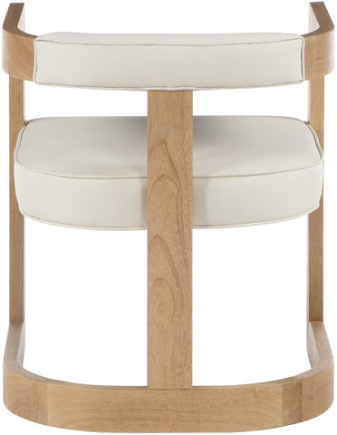 Antica Faux Leather Dining Chair - Cream