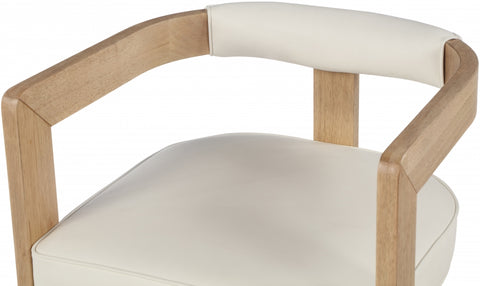 Antica Faux Leather Dining Chair - Cream