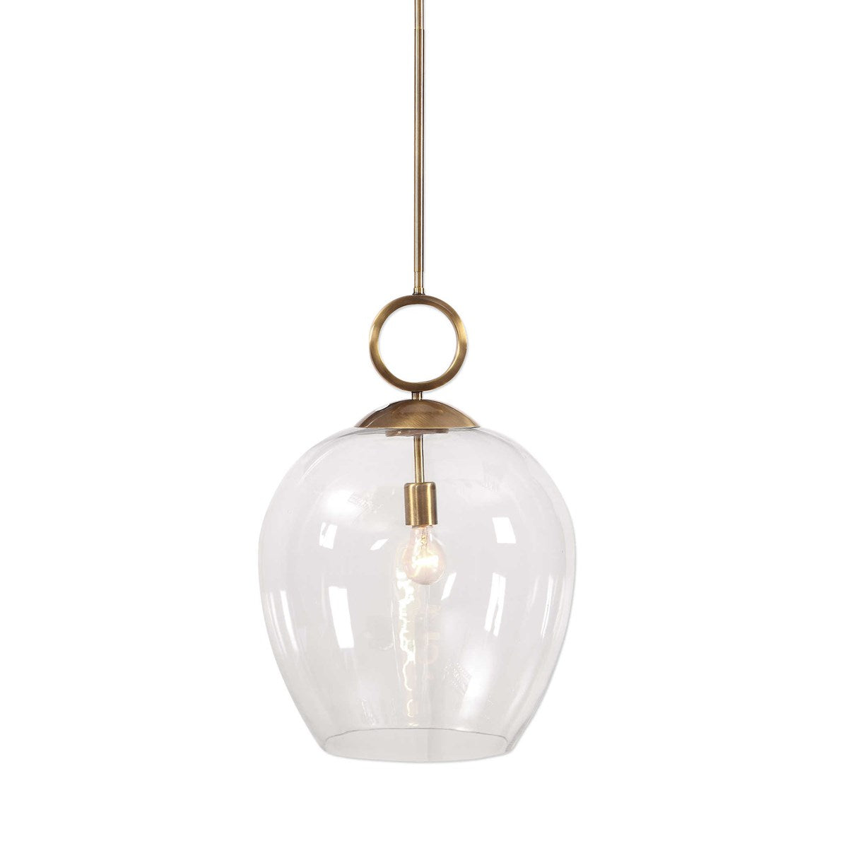 Cognac 1 Lt 23 in. Pendant - Brass