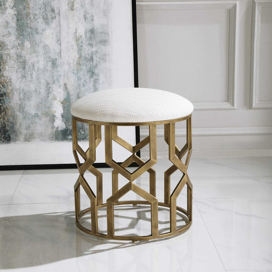 Trelio Solid Iron Base Accent Stool