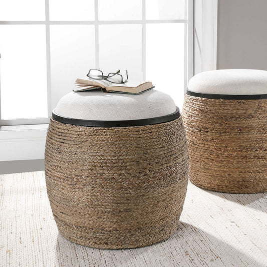 Coastal Round Accent Stool