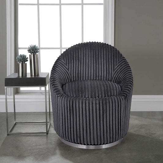 Giola Swivel Chair - Gunmetal