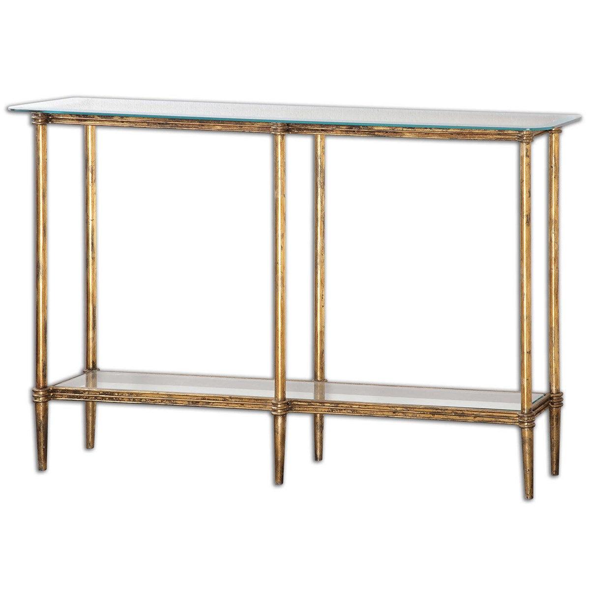 Eleonora 54 in. Tempered Glass Top Console Table