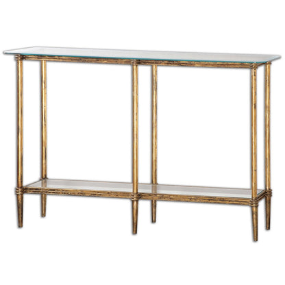 Eleonora 54 in. Tempered Glass Top Console Table