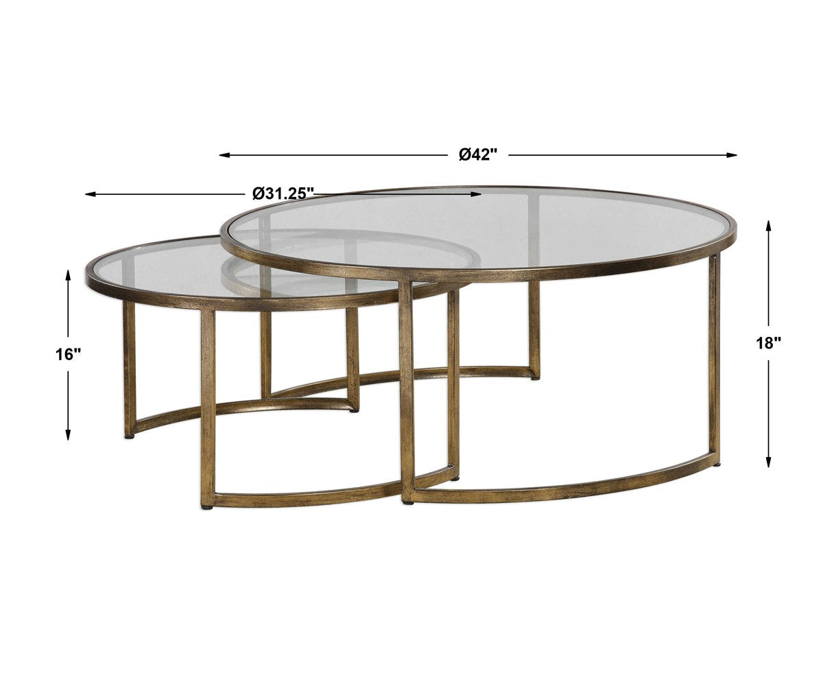 Adam 42 in. Coffee Table - Set of 2