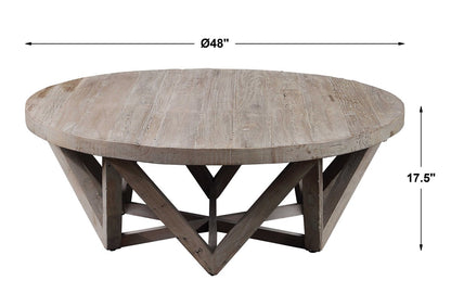 Mia 48 in. Reclaimed Elm Wood Coffee Table