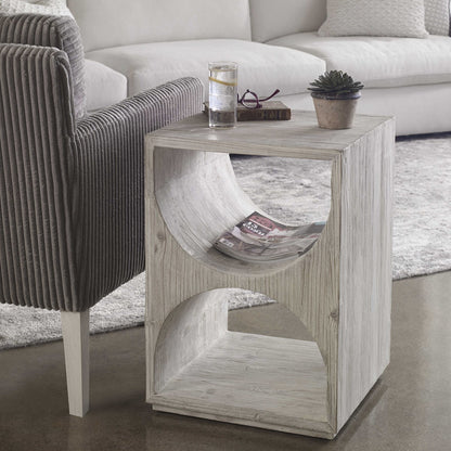 Marco 25 in. Solid Fir Wood Side Table