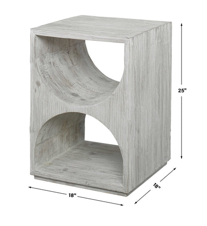 Marco 25 in. Solid Fir Wood Side Table