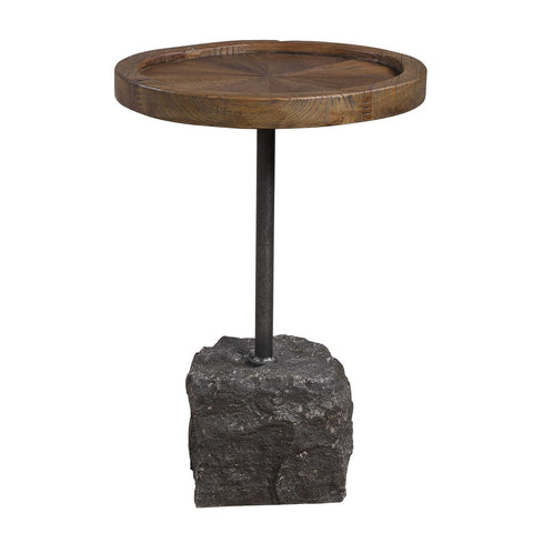 Aged Iron Wood 23 in. Accent Table