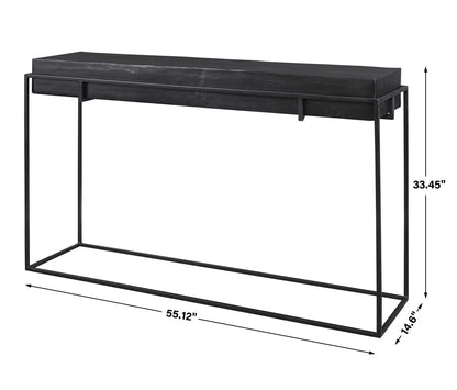 Oxidized Black 55 in. Console Table