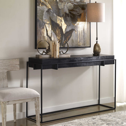 Oxidized Black 55 in. Console Table