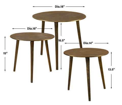 Apollo 18 in. Coffee Tables - Set of 3