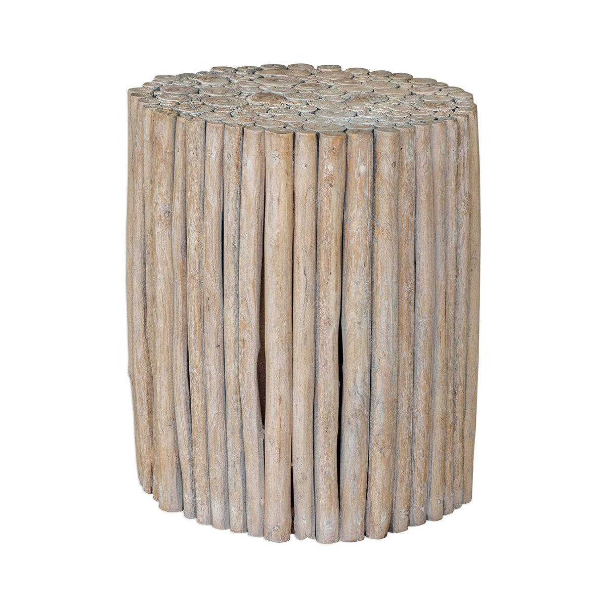Matteo 24 in. Natural Teak Wood End Table