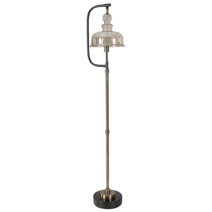 Brass Glass 69 in. Floor Lamp