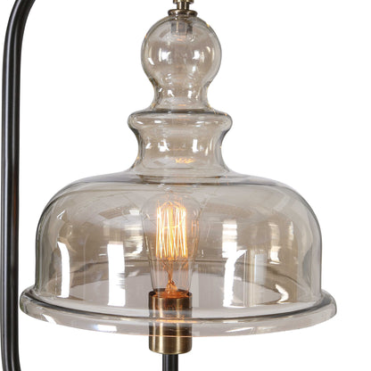 Brass Glass 69 in. Floor Lamp