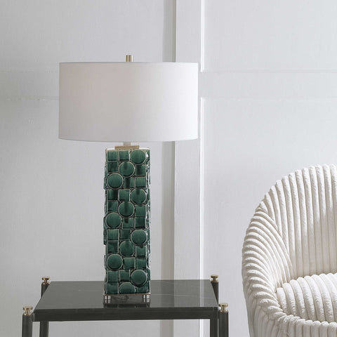Emerald Glaze 31 in. Table Lamp