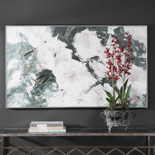 Floral 57 in. Hand Painted Canvas