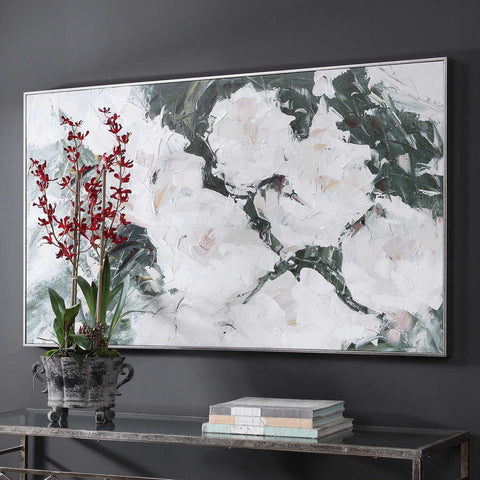 Floral 57 in. Hand Painted Canvas