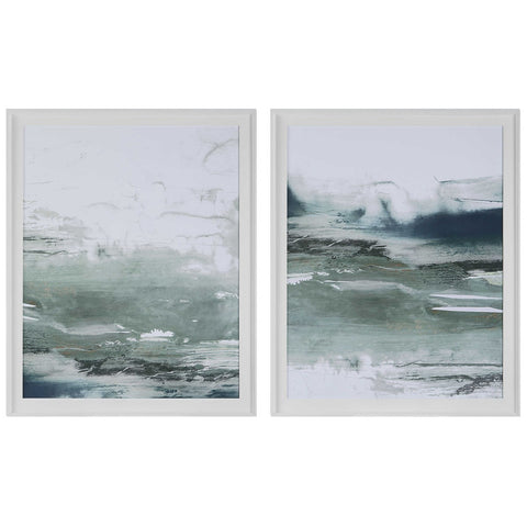 Ocean Storm 54 in. Framed Prints - Set of 2