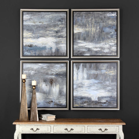 Landscape 33 in. Hand Painted Canvases - Set of 4