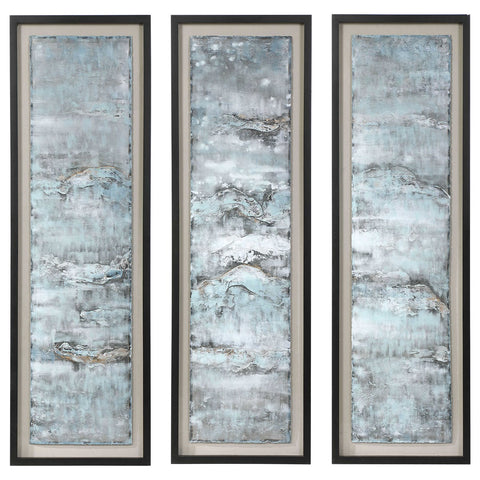 Ocean Water 66 in. Framed Prints - Set of 3