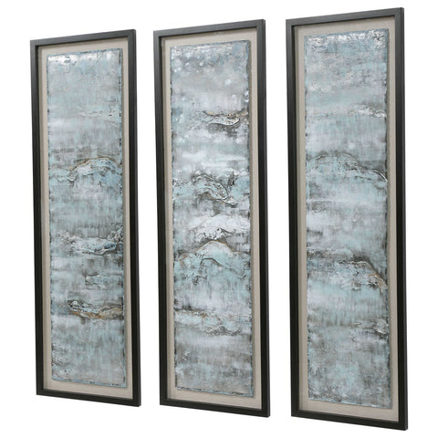 Ocean Water 66 in. Framed Prints - Set of 3