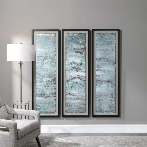 Ocean Water 66 in. Framed Prints - Set of 3